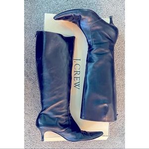 J crew “Madison” kitten heel tall boots